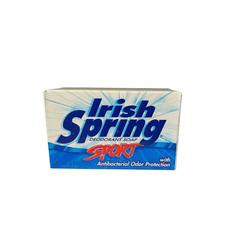 Vintage‎ Irish Spring Sport Deodorant Soap Bar Antibacterial 4.5 oz Sealed USA